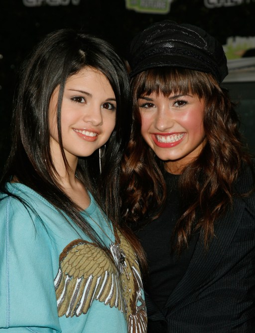 Actresses Selena Gomez and Demi Lovato arrive at Chevy Rocks The Future at the Buena Vista Lot at The Walt Disney Studios February 19, 2008 in Burbank, California.