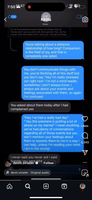 Devin texts The Bachelorette