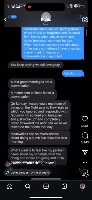 Devin texts The Bachelorette