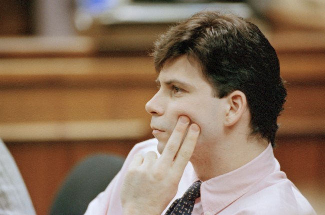 TRIAL OF THE MENENDEZ BROTHERS IN LOS ANGELES : Portrait of Lyle Menendez.