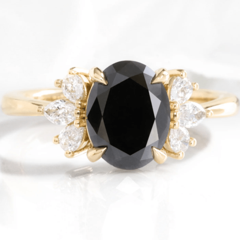 27 Black Wedding Rings Perfect for October Brides