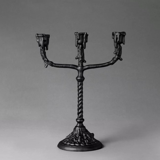 Taper Cast Aluminum Macabre-Labra Dripping Candelabra
