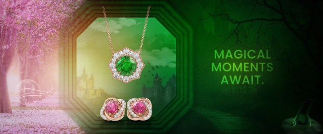 Campaign image of Agara x Wicked necklace and earrings.