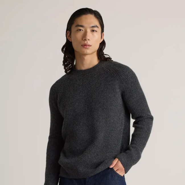 Mongolian Cashmere Fisherman Crewneck Sweater