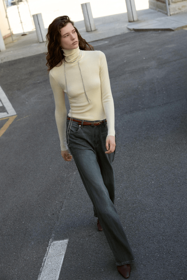 Zara Plain Knit Sweater Vest in gray