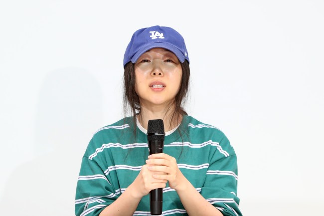 SEOUL, SOUTH KOREA - APRIL 25: ADOR CEO Min Hee-jin attends a press conference on April 25, 2024 in Seoul, South Korea. HYBE, the company behind BTS, has launched an audit of its subsidiary ADOR and is demanding the resignation of CEO Min Hee-jin, alleging she attempted a takeover of the popular girl group NewJeans and leaked sensitive information, while Min claims HYBE exploited ADOR and allowed plagiarism of NewJeans' concept. The high-stakes feud between the two entertainment powerhouses threatens to disrupt the careers of NewJeans and other HYBE artists caught in the middle of the corporate power struggle.