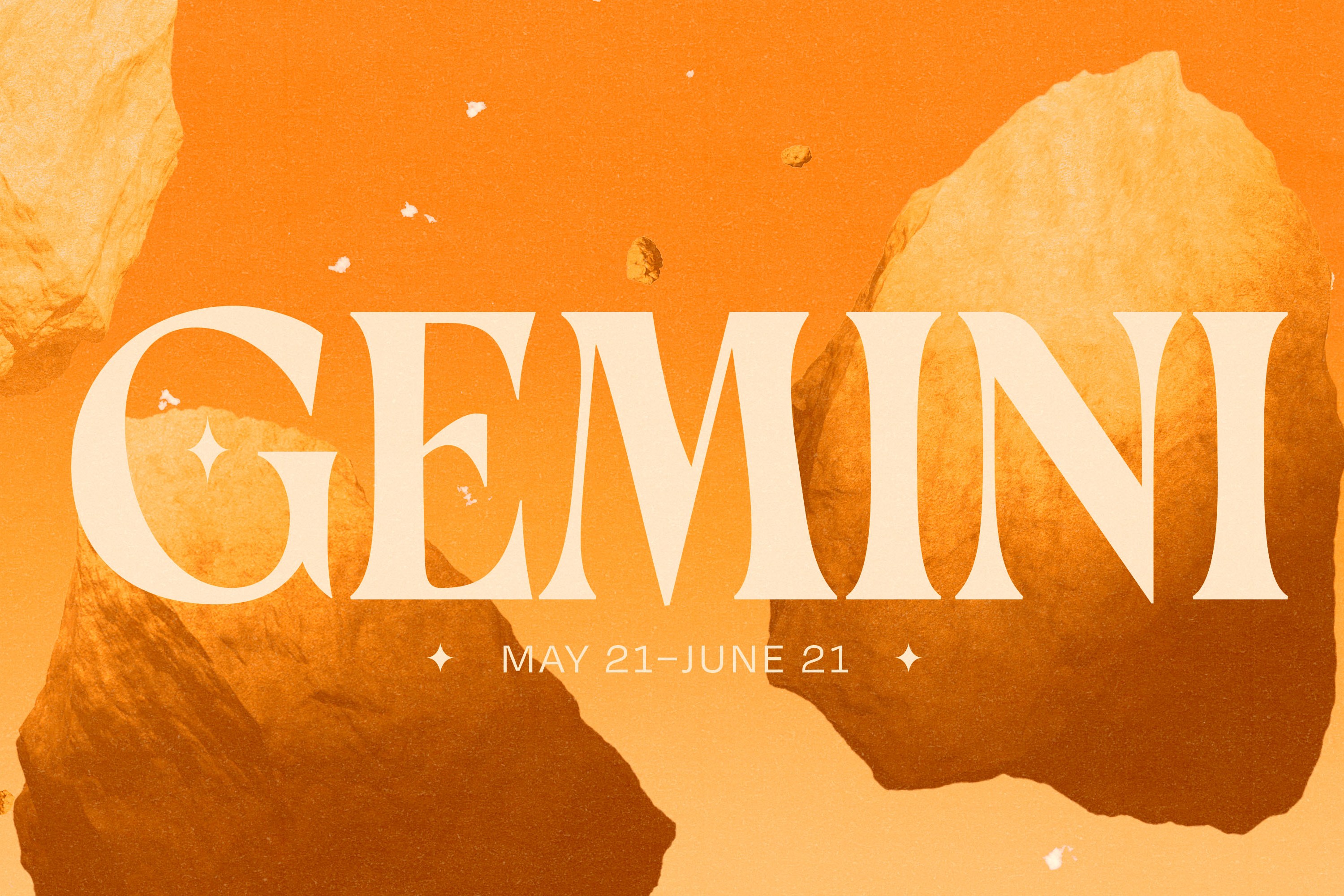 The word 'Gemini' floating over outer space