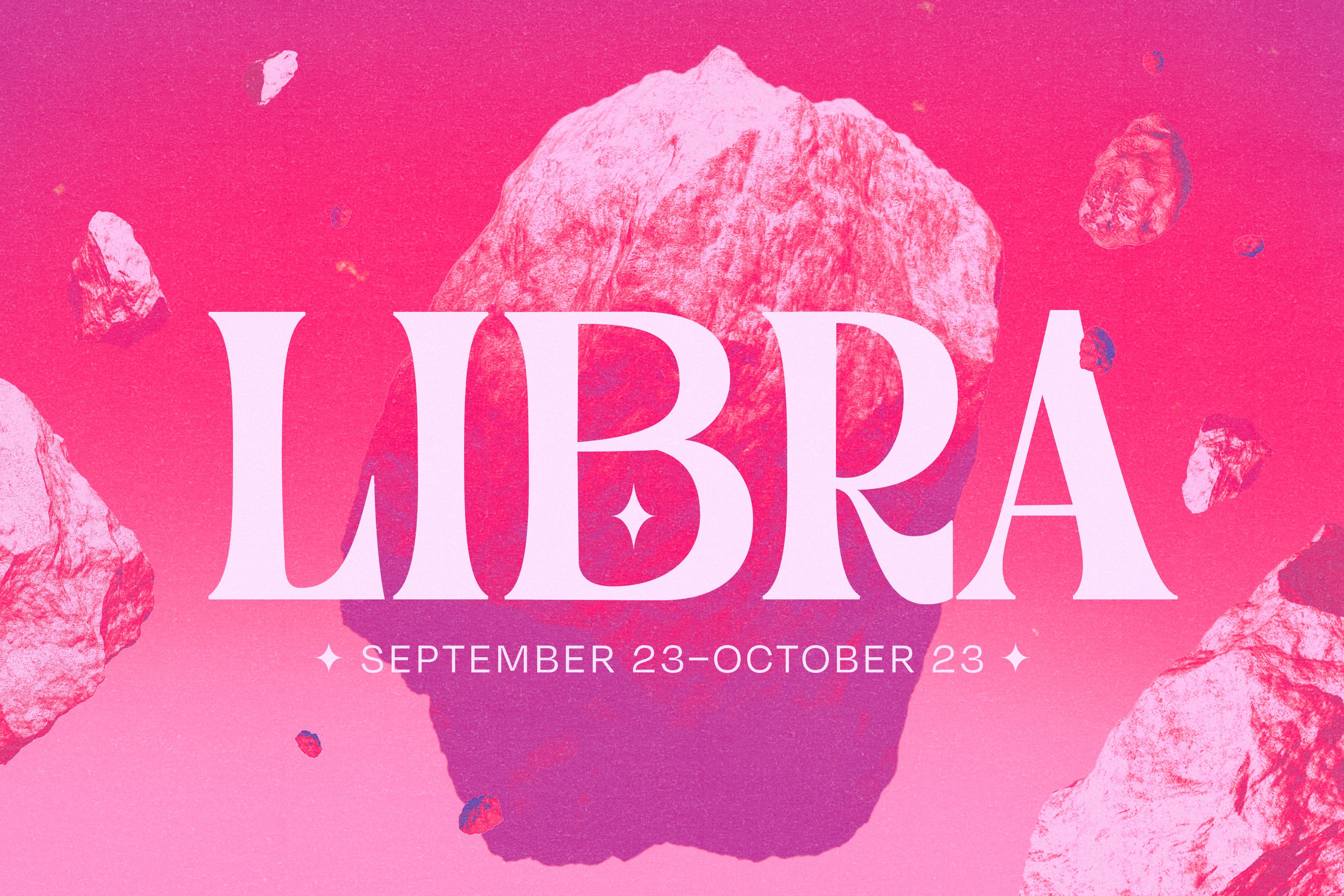 The word 'Libra' floating over outer space