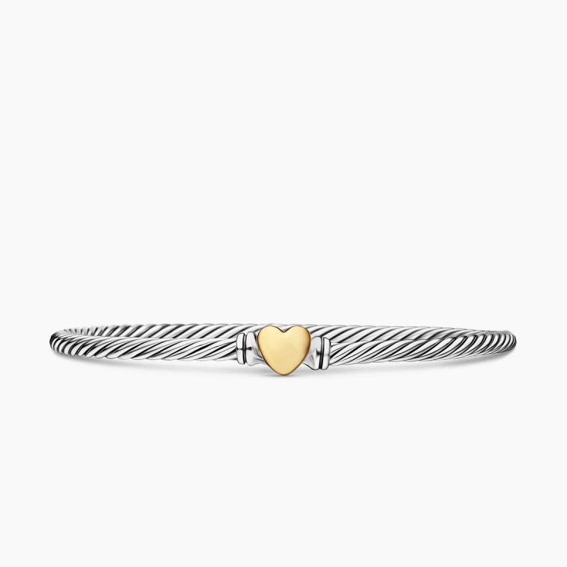 David Yurman Classic Cable Heart Station Bracelet