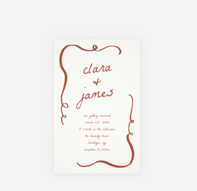 Minimalist Wedding Invites