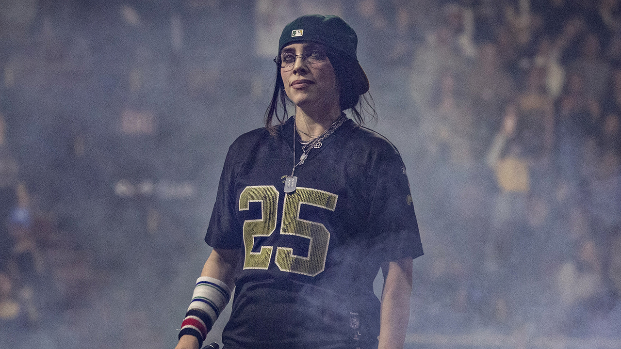 Inglewood, CA - December 15:  Billie Eilish performs at the Kia Forum on Sunday, Dec. 15, 2024 in Inglewood, CA.