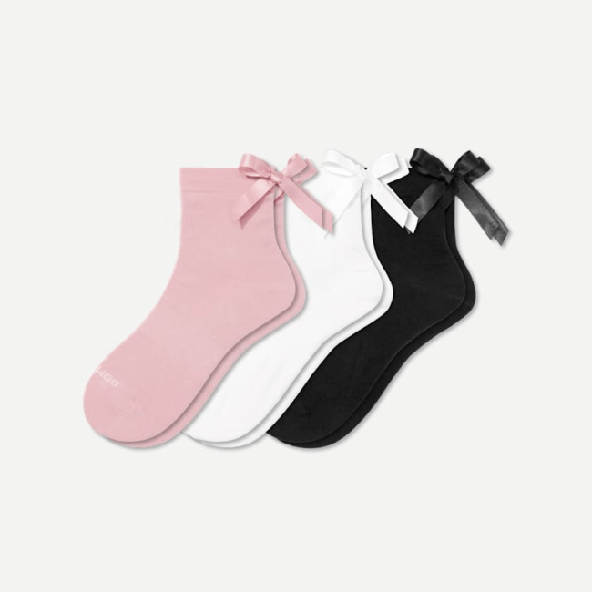 Bombas Women's Lightweight Bow Quarter Sock 3-Pack