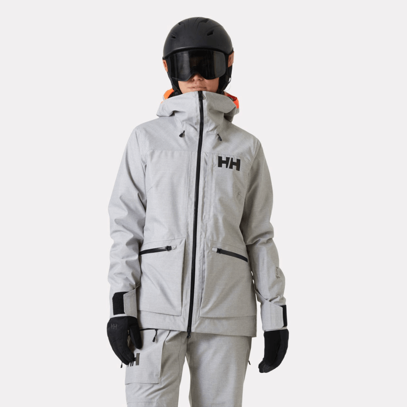 Helly Hansen Powderqueen 3.0 Ski Jacket in light grey colorway