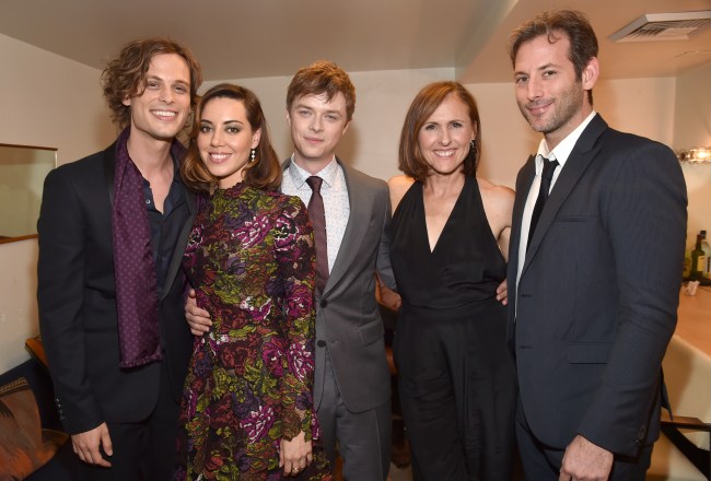 Actors Matthew Gray Gubler, Aubrey Plaza, Dane DeHaan, Molly Shannon and writer/director Jeff Baena attend the screening of "Life After Beth" with Father John Misty in concert during Sundance NEXT FEST at The Theatre at Ace Hotel on August 8, 2014 in Los Angeles, California
