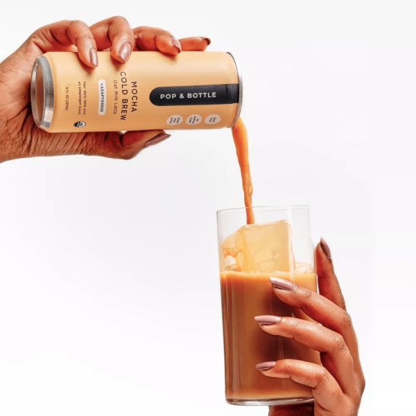 Pop & Bottle Mocha Cold Brew Oat Milk Latte with Adaptogens