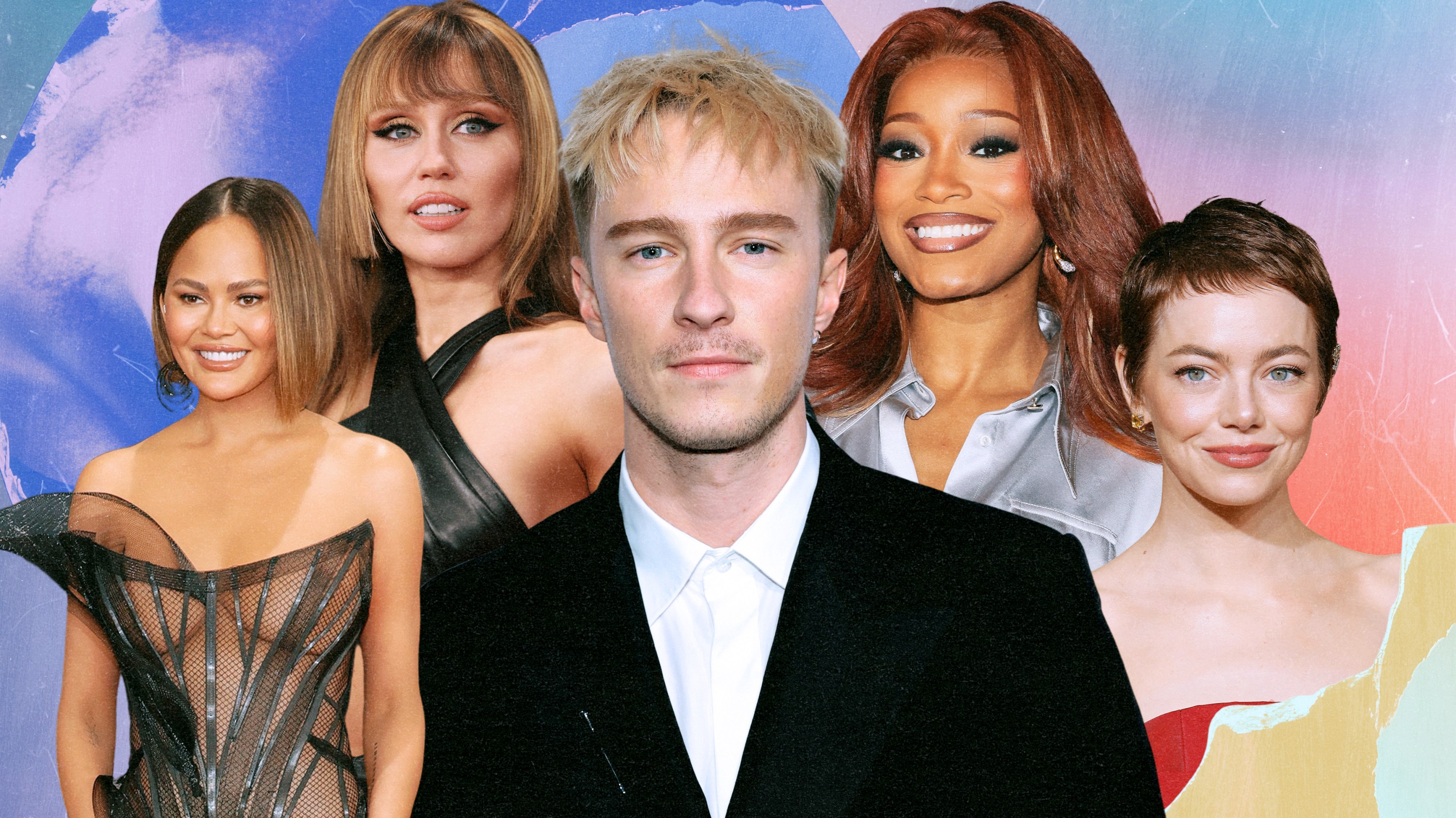 chrissy teigen, miley cyrus, drew starkey, keke palmer, emma stone