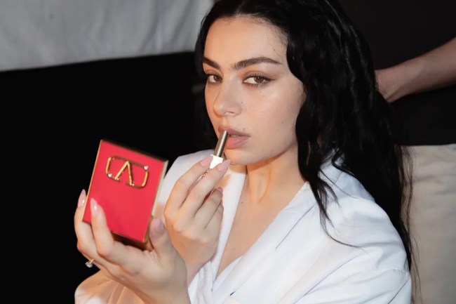 Charli XCX getting ready for the 2025 Grammys.