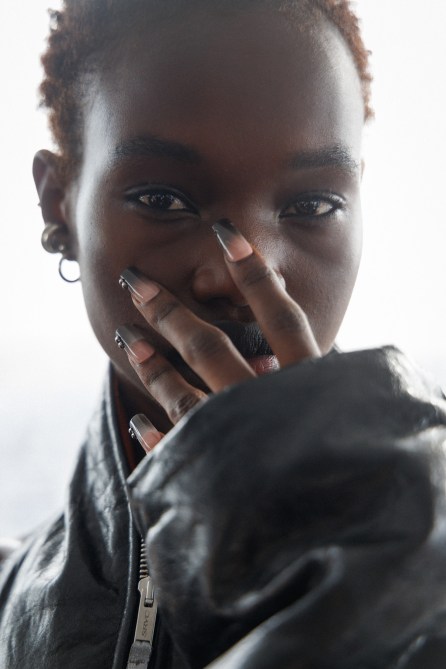 A model with ombre nails.