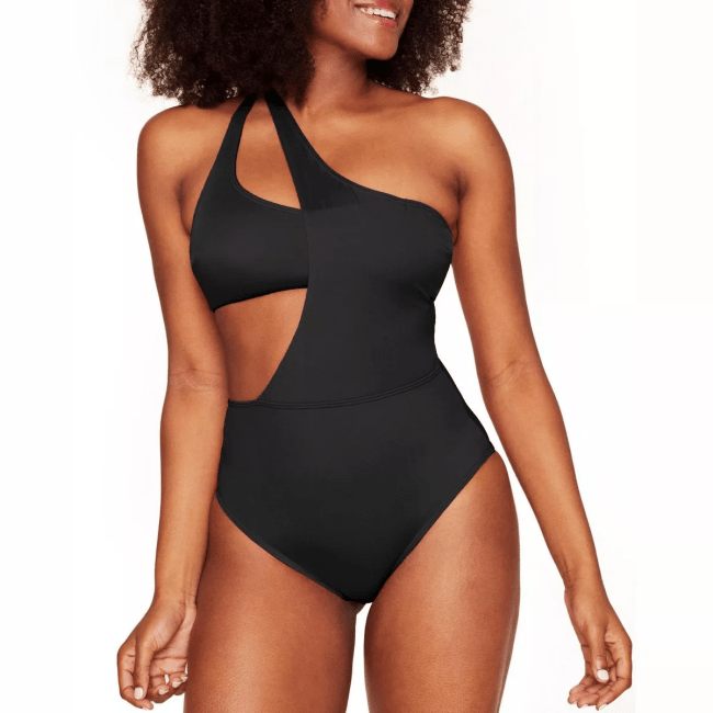 Adore Me Alaine One Piece Swimwear in black colorway