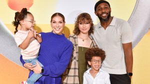 HOLLYWOOD, CALIFORNIA - JUNE 25: (L-R) Zaia Boss, Allison Holker, Weslie Fowler, Maddox Laurel Boss, and Stephen "tWitch" Boss attend Illumination and Universal Pictures' "Minions: The Rise of Gru" Los Angeles premiere on June 25, 2022 in Hollywood, California.