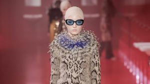 Schreiber walks the runway during the Valentino Ready to Wear Fall/Winter 2025-2026 fashion show as part of the Paris Fashion Week on March 9, 2025 in Paris, France.