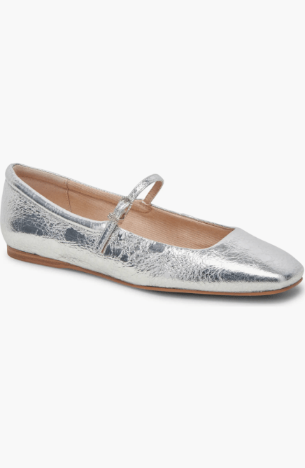 Dolce Vita Reyes Mary Jane in silver distressed leather