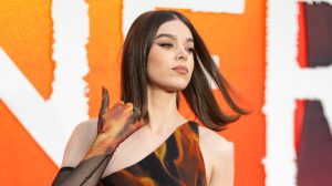Hailee Steinfeld attends the "Sinners" European Premiere at the Cineworld Leicester Square on April 14, 2025 in London, England.