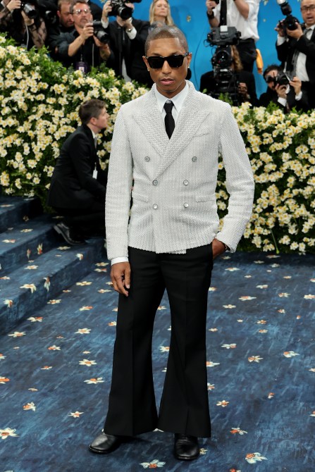 NEW YORK, NEW YORK - MAY 05: Pharrell Williams, Met Gala Co-Chair, attends the 2025 Met Gala Celebrating "Superfine: Tailoring Black Style" at Metropolitan Museum of Art on May 05, 2025 in New York City.  (NEW YORK, NEW YORK - MAY 05: Pharrell Williams, Met Gala Co-Chair, attends the 2025 Met Gala Celebrating "Superfine: Tailoring Black Style" at Metropolitan Museum of Art on May 05, 2025 in New York City.
