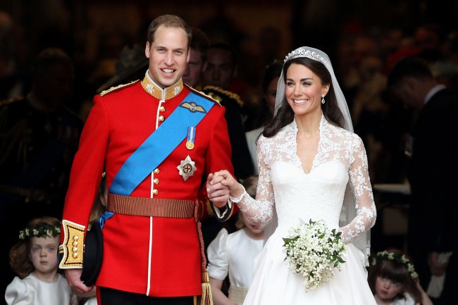LONDON, ENGLAND - APRIL 29:  TRH Prince William, Duke of Cambridge and Catherine, Duchess of Cambridge smile following their marriage at Westminster Abbey on April 29, 2011 in London, England. The marriage of the second in line to the British throne was led by the Archbishop of Canterbury and was attended by 1900 guests, including foreign Royal family members and heads of state. Thousands of well-wishers from around the world have also flocked to London to witness the spectacle and pageantry of the Royal Wedding