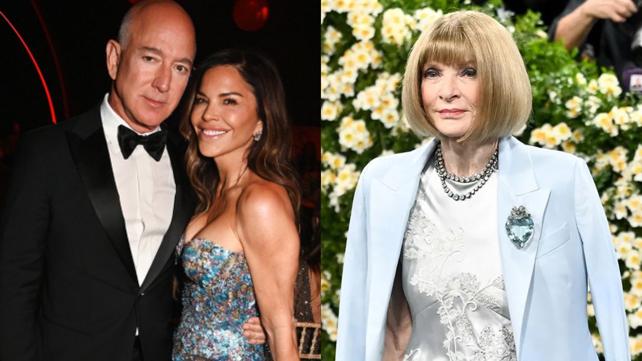Anna Wintour, Jeff Bezos and Lauren Sanchez