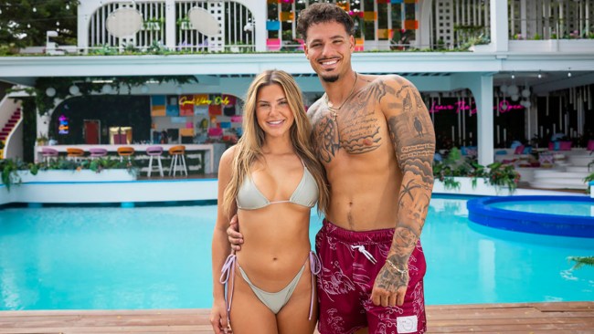 LOVE ISLAND USA -- Episode 731 -- Pictured: (l-r) Iris Kendall, Jose “Pepe” Garcia-Gonzalez -- (Photo by: Ben Symons/Peacock)