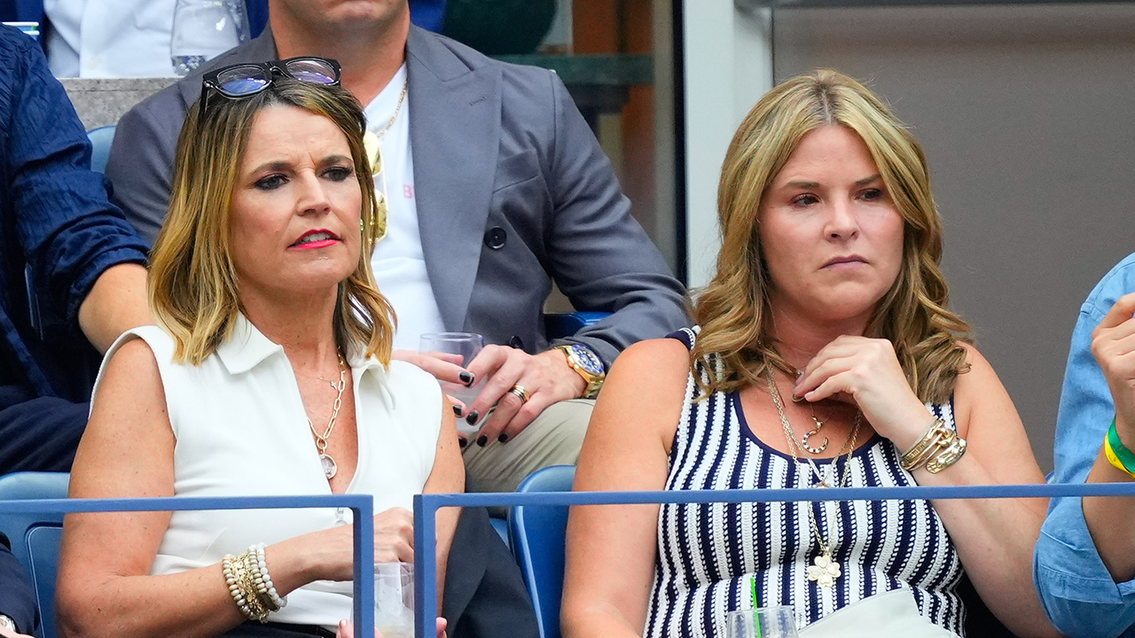 Savannah Guthrie and Jenna Bush-Hager are seen on Day 12 of the 2024 US Open Tennis Championships on September 06, 2024 in New York City.