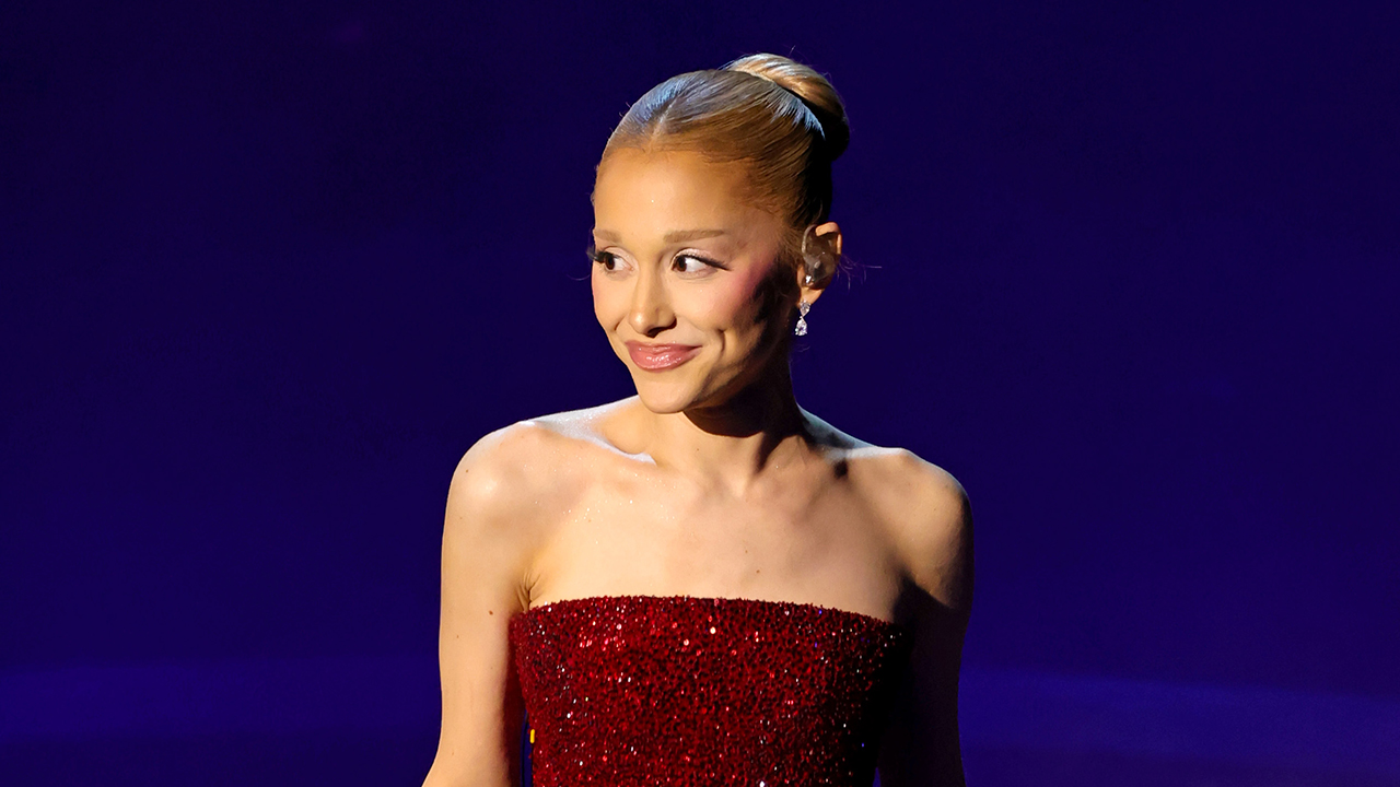 HOLLYWOOD, CALIFORNIA - MARCH 02: Ariana Grande performs onstage during the 97th Annual Oscars at Dolby Theatre on March 02, 2025 in Hollywood, California.