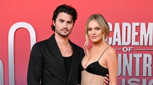 Chase Stokes, Kelsea Ballerini at the 60th Academy Of Country Music Awards held at the Ford Center at The Star on May 08, 2025 in Frisco, Texas.