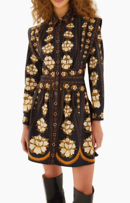 FARM Rio Floral Long Sleeve Cotton Dress