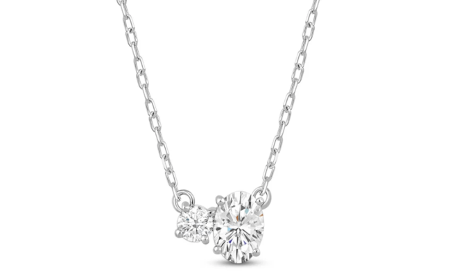 With Clarity Duet Oval Necklace