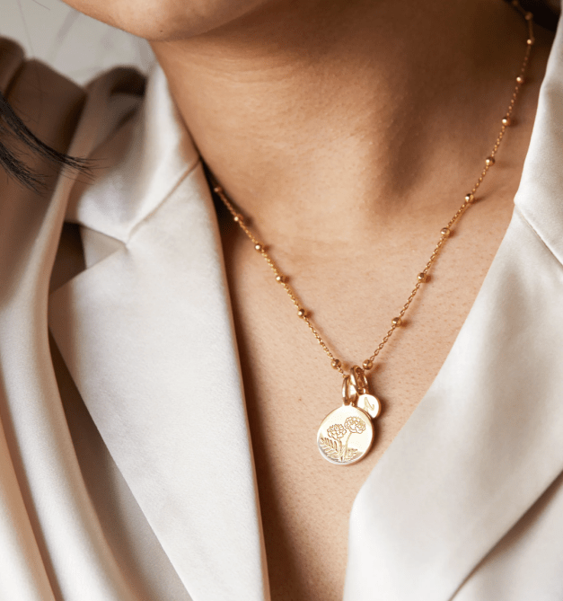 Rellery Birth Flower Necklace