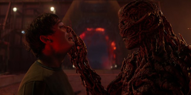 STRANGER THINGS: SEASON 5. (L to R) Noah Schnapp as Will Byers and Jamie Campbell Bower as Vecna in Stranger Things: Season 5.