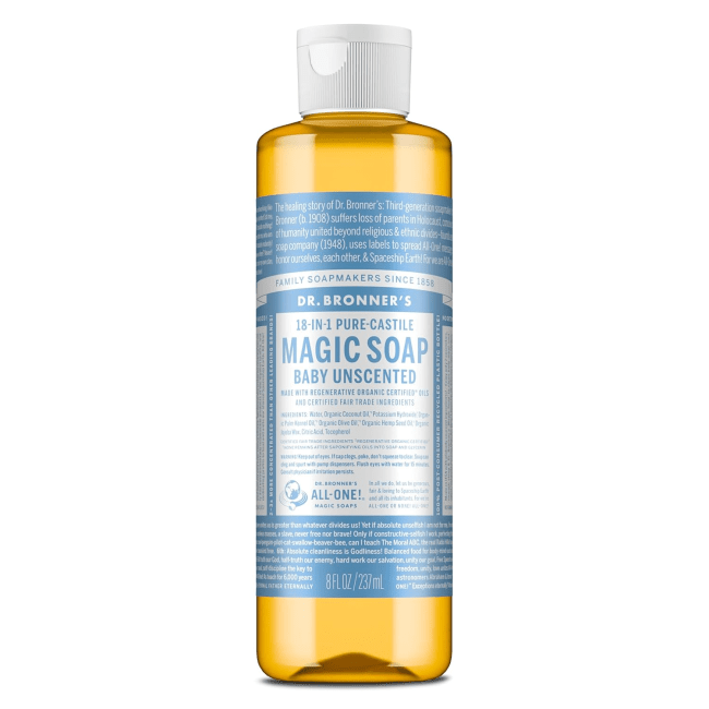 Dr. Bronner's Pure-Castile Magic Liquid Soap, unscented