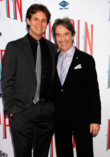 NEW YORK, NY - APRIL 25:  Martin Short (R) and son Henry Short attend the Broadway opening night of "Pippin" at The Music Box Theatre on April 25, 2013 in New York City.